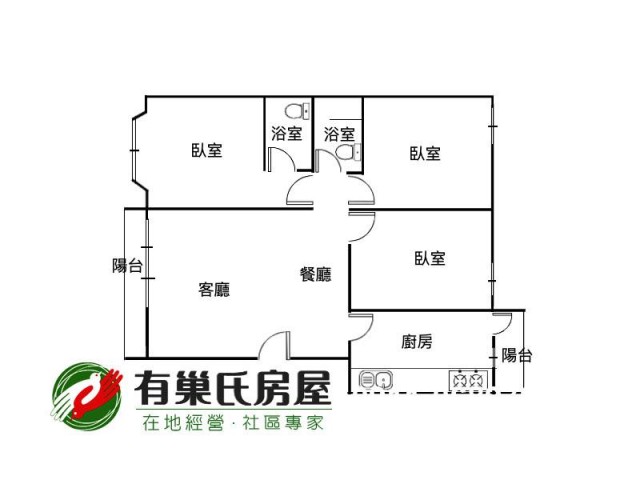 豐原 圓環東路旁三房+平車 售$1188萬照片2